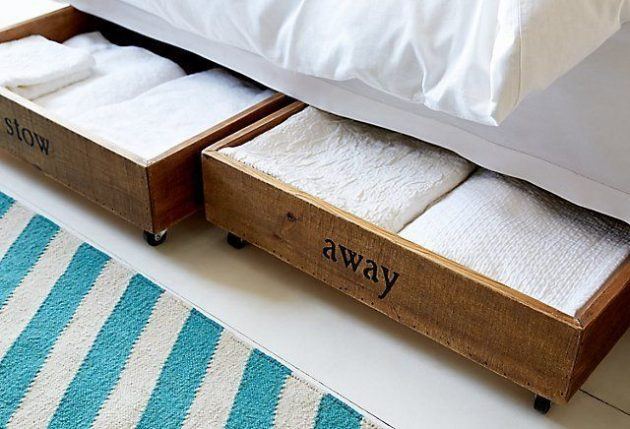 Organization tips under bed